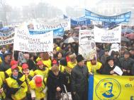Sindicaliºtii romaºcani, la mitingul de la Iaºi