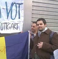 Iatã ce i-a fost dat sã trãiascã în zi de   vot, la Stuttgart, unui student pietrean