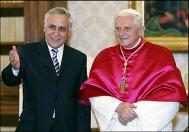 Preºedintele Israelului, primit de papã la Vatican