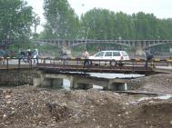 M�suri urgente de consolidare a podului de la Roznov