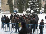 Protest de mrtisor, al rezervistilor la Prefectur