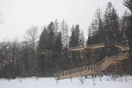 O punte suspendatã, alt proiect unic al Parcului Vînãtori Neamt