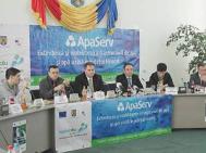 Apa Serv l irit si   pe edilul din Trg